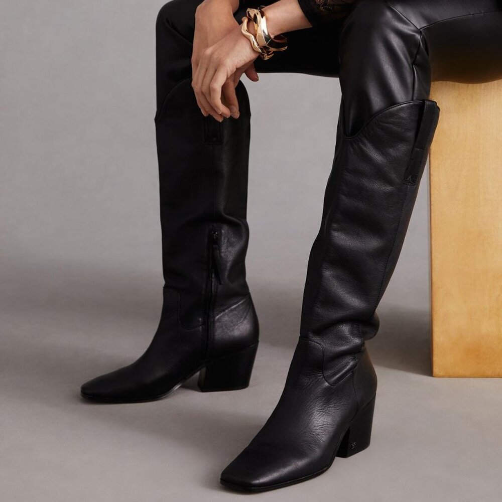 SAM EDELMAN Britten Western Tall Boot Heel Size 9